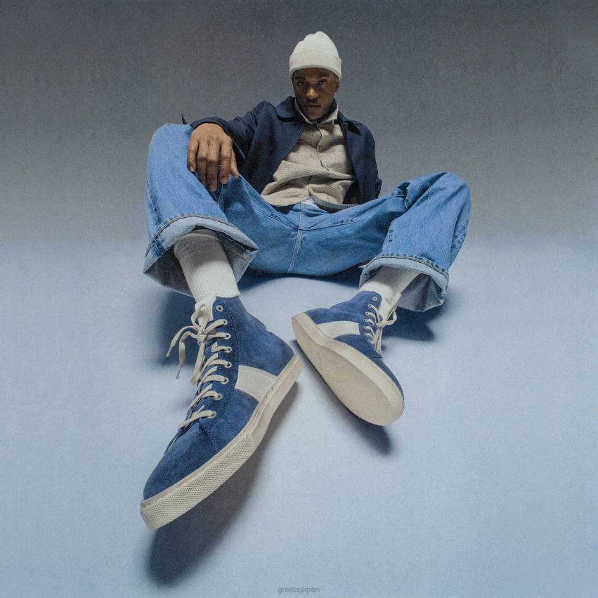 靴 海軍 GREATS 統治の高さ F40N110