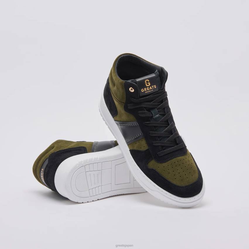 靴 オリーブ GREATS 聖。ジェームズ・ミッド F40N116