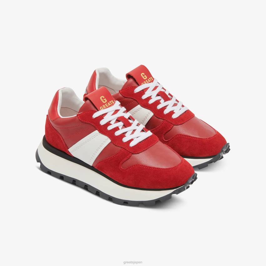 靴 赤 GREATS グリーンポイントランナー F40N137