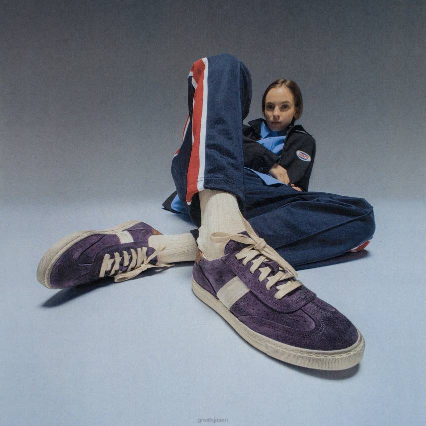 靴 パープルマルチ GREATS チャーリーは苦しんだ F40N142