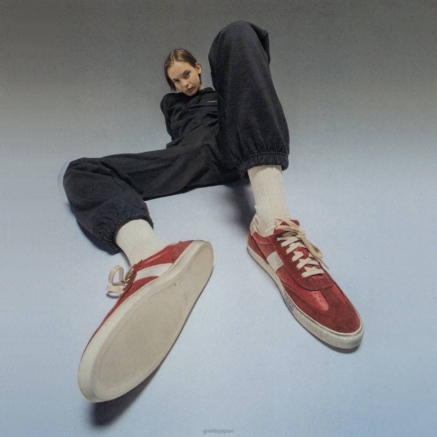 靴 赤 GREATS チャーリーは苦しんだ F40N143