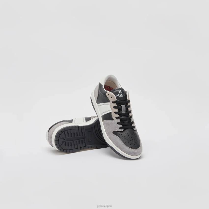 靴 ブラックグレー GREATS ジムズコート F40N1