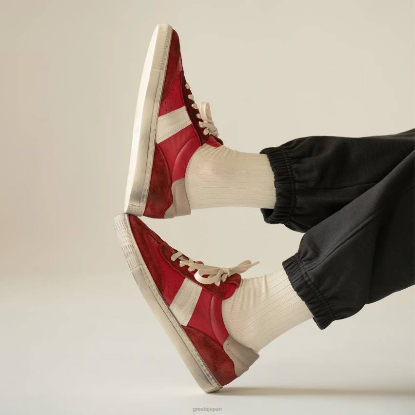 靴 赤 GREATS チャーリーは苦しんだ F40N44