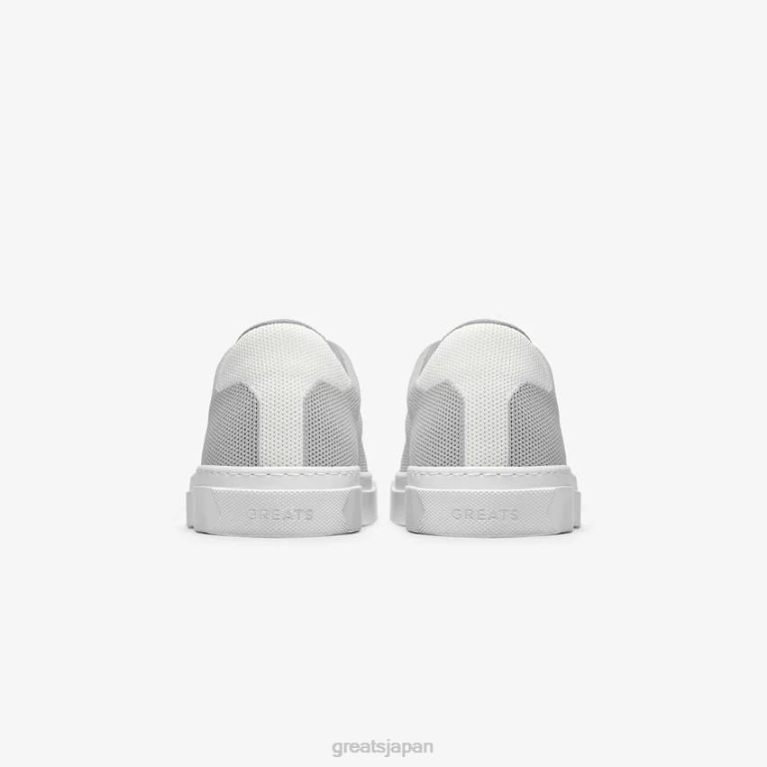 靴 グレーホワイト GREATS ロイヤルニット F40N51