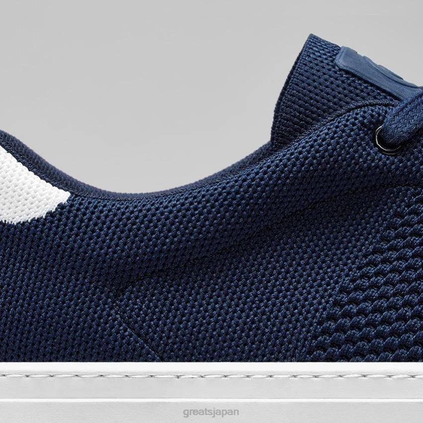 靴 ネイビーホワイト GREATS ロイヤルニット F40N52
