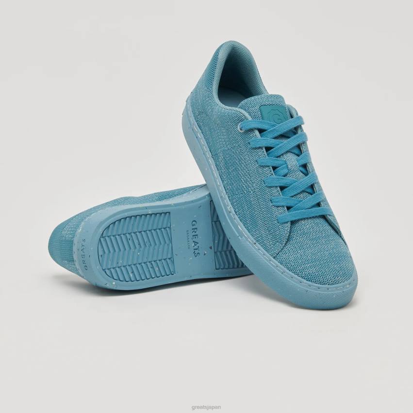 靴 トーナルブルー GREATS ロイヤルニット F40N54