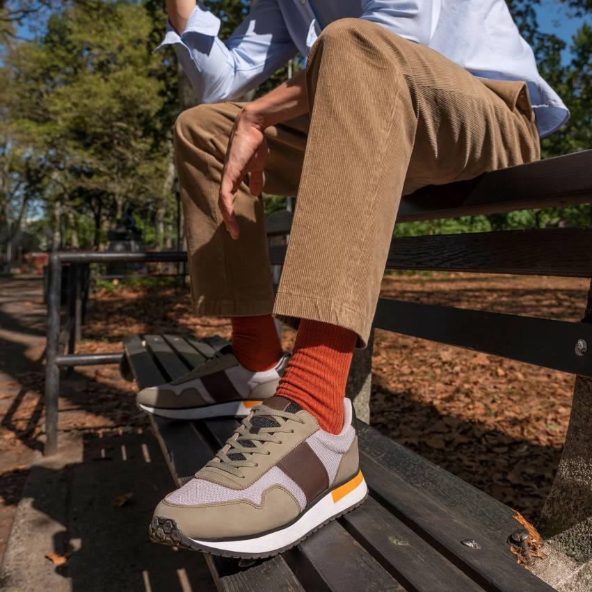 靴 オリーブマルチ GREATS マッカレン F40N62