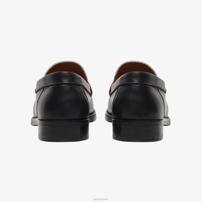 靴 レトロな赤黒 GREATS エセックスのペニーローファー F40N65
